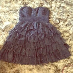 Navy glittery ruffle shoe dress